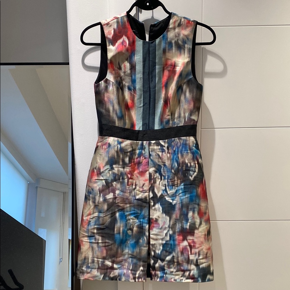 Satiny Sleeveless Sheath Mini Dress